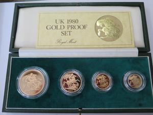 Gold four coin set for the 17th July auction